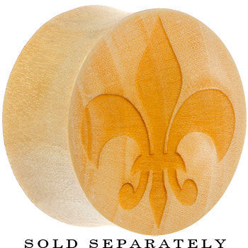 Organic Crocodile Wood Fleur de Lis Saddle Plug