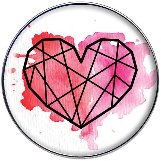 16G 1/4 Watercolor Geometric Heart Tragus Cartilage Earring