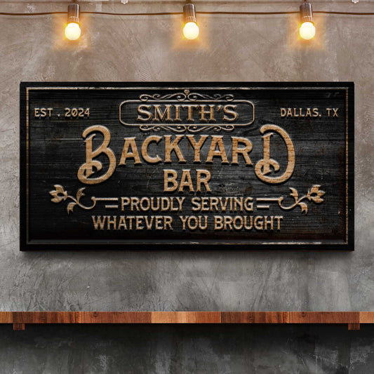 Custom Backyard Bar Sign II