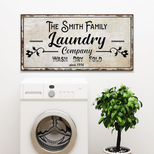 Family Laundry Company Sign