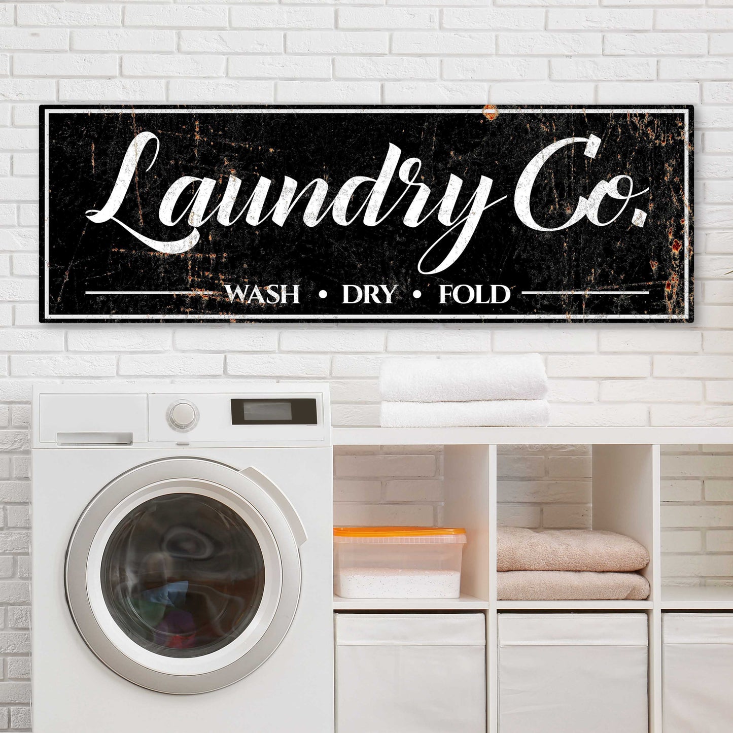 Laundry Co Wash Dry Fold Sign