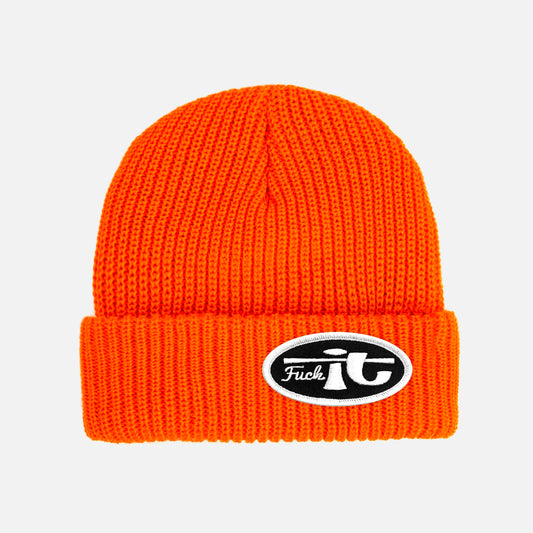 FUCKIT OVAL BLACK PATCH BEANIE