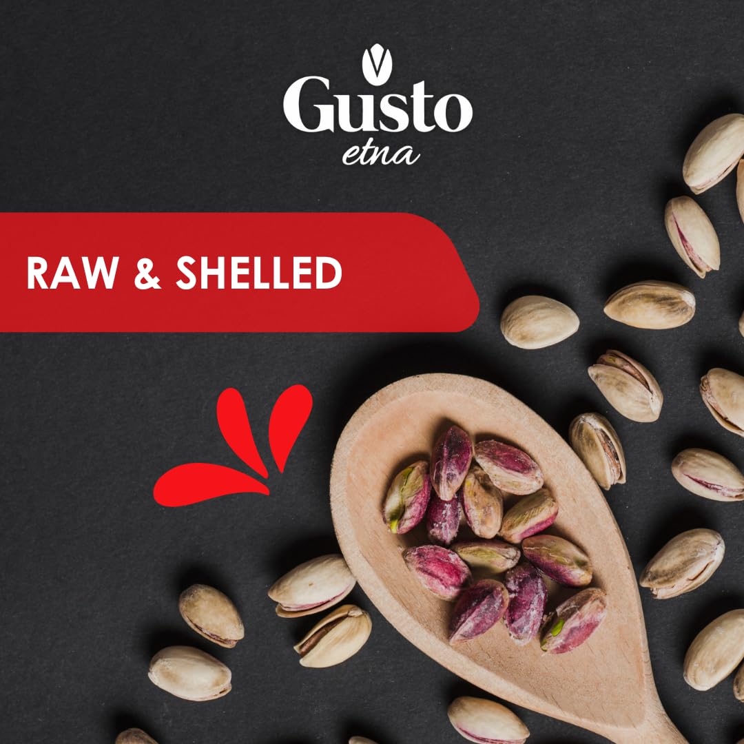Gusto Etna, Turkish Pistachios No shell, Raw, Shelled, Unsalted, (1 kg) 2.2 lb