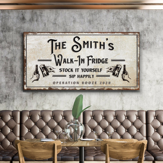 Walk-In Fridge Stock It Yourself Bar Sign