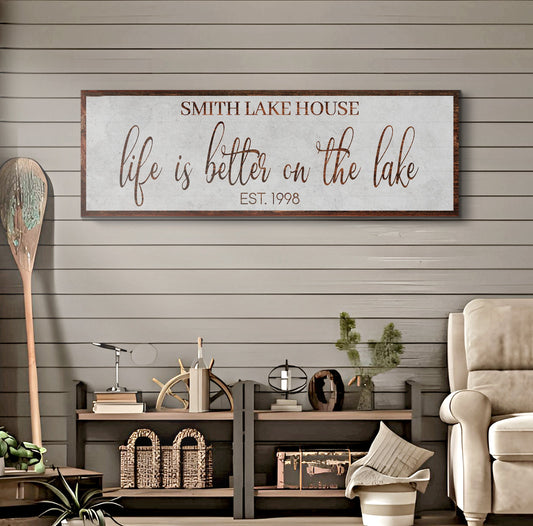 Life Is Better On The Lake Sign II