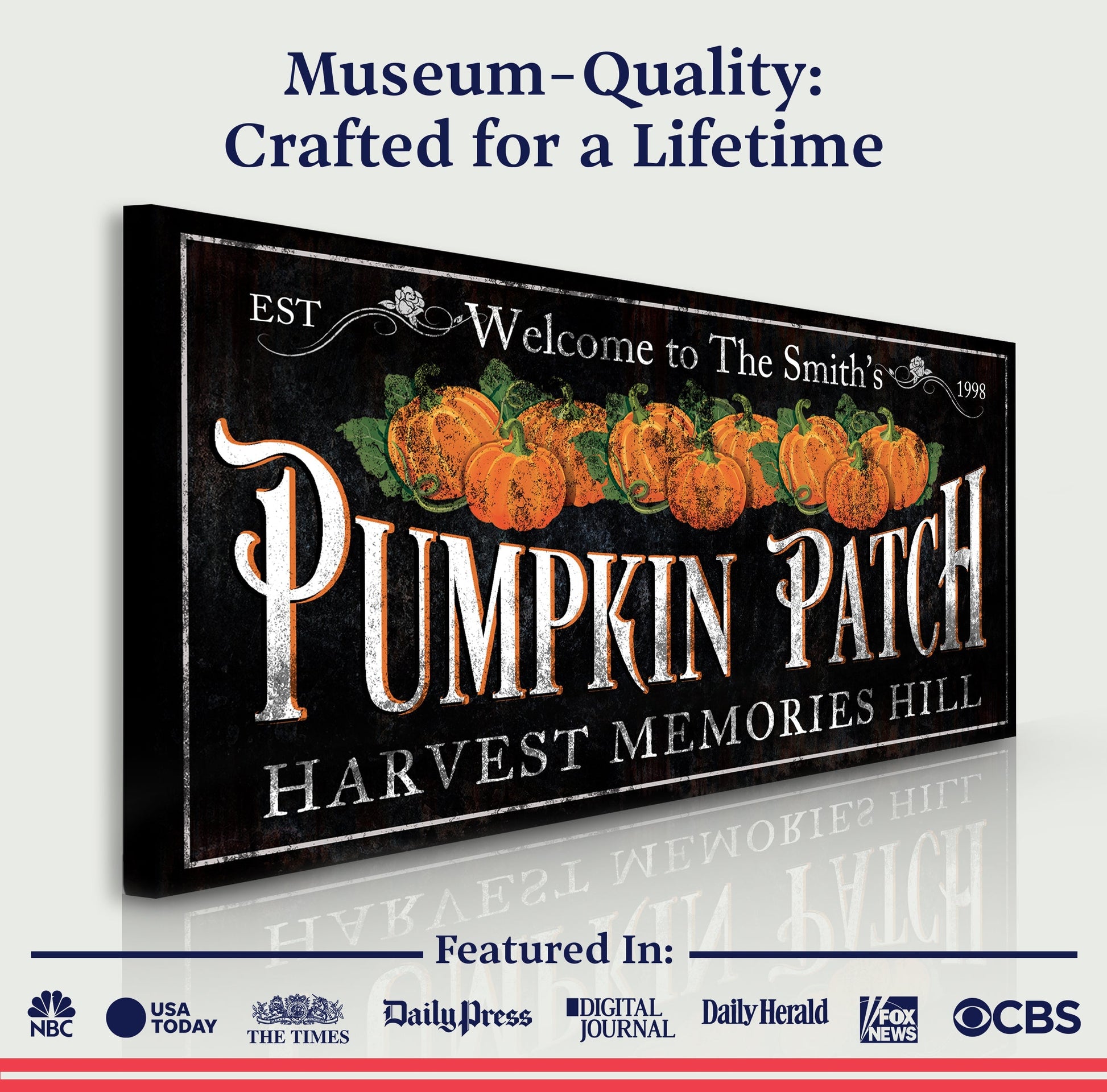 Personalized Pumpkin Patch Sign IX-3