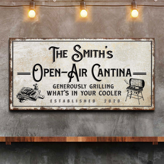 Family Open Air Cantina Sign