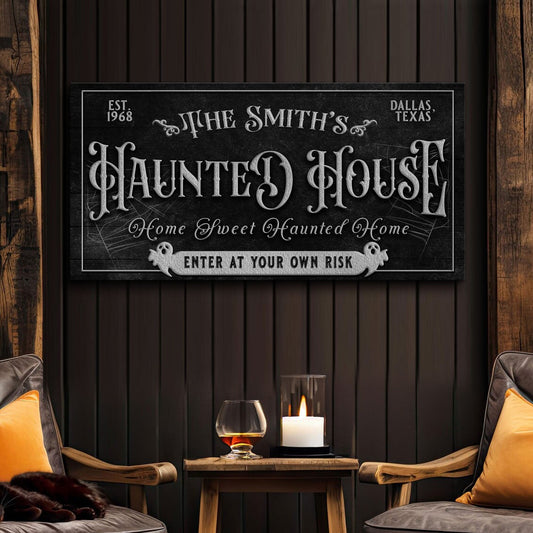 Personalized Haunted House Sign II
