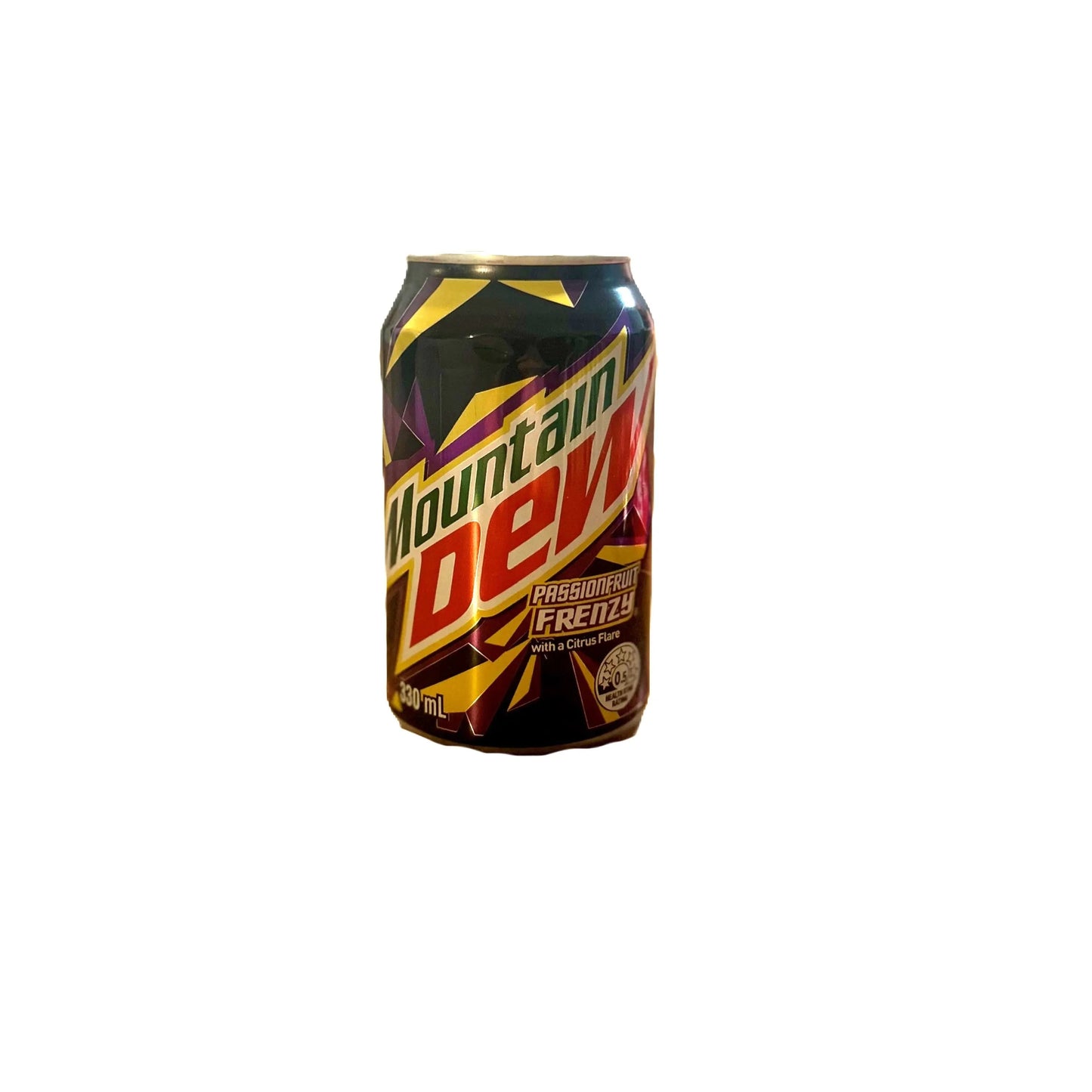 Mountain Dew Passionfruit Frenzy – Tropical Passionfruit Flavored Soda 330mL Can (New Zealand)