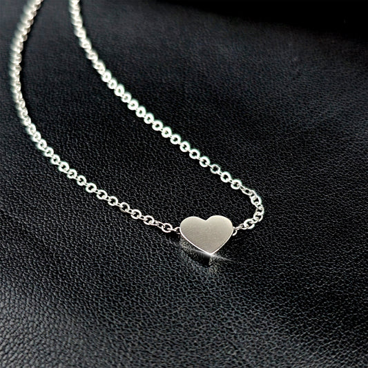 Stainless Steel Chain Dainty Heart Pendant Necklace