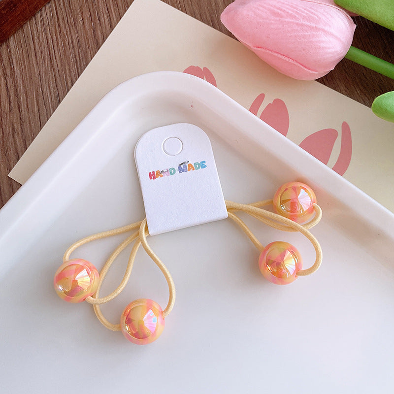 Colorful Round Beads Children's Hair String