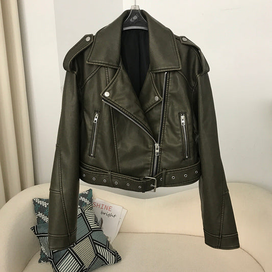 European Style Washed Leather Jacket