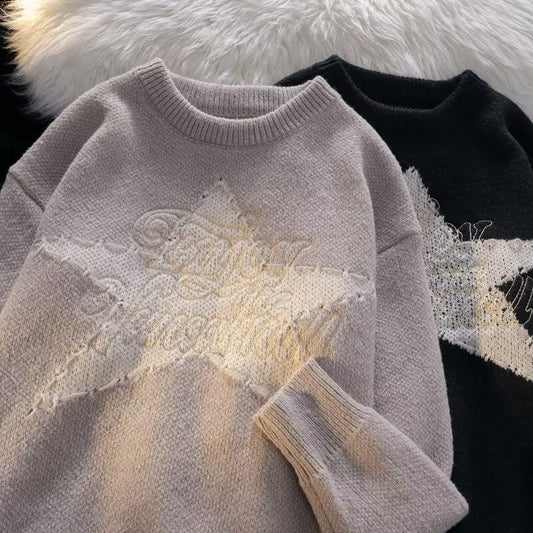 Deerskin Velvet Japanese Hong Kong Style Pullover Sweater For Men And Women