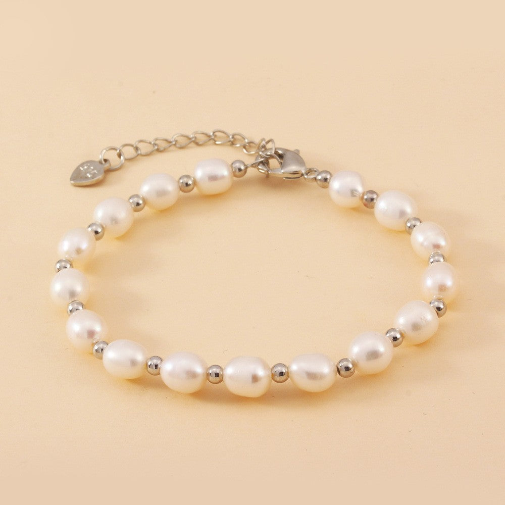 Retro Freshwater Pearl Pull Bracelet