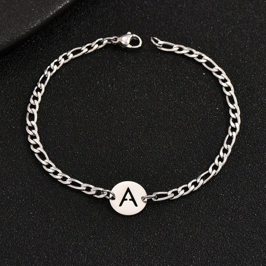 Letter Titanium Steel Bracelet