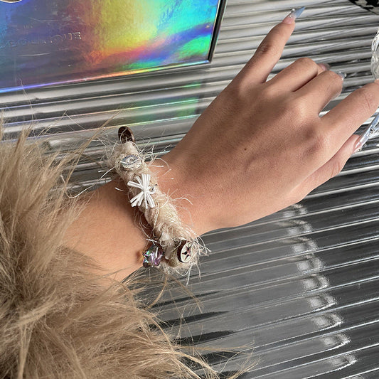 XINGX Bow Love Button Stitching Bracelet