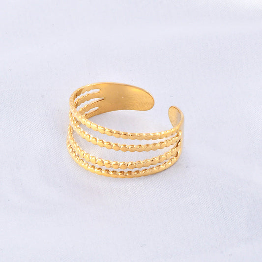 New Irregular Pattern Titanium Steel Ring