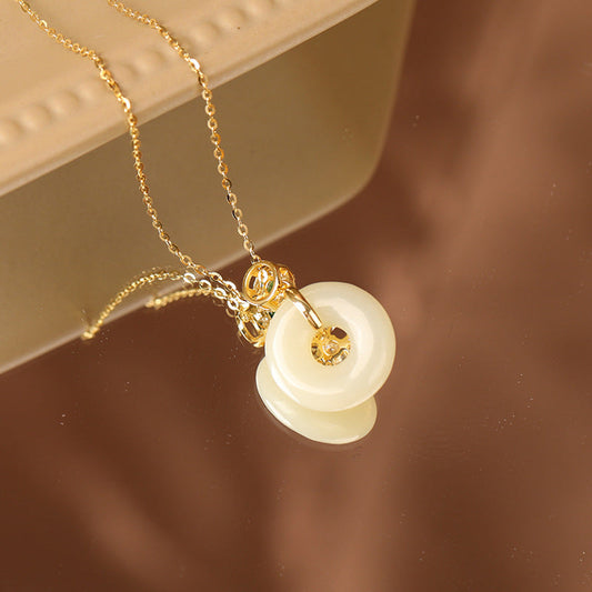 925 Silver Jade Clavicle Necklace