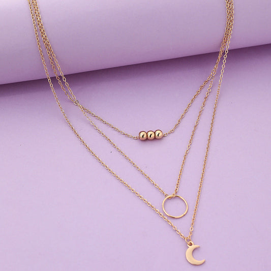 Multi-layer Twin Necklace Women's Small Vertical Stripes