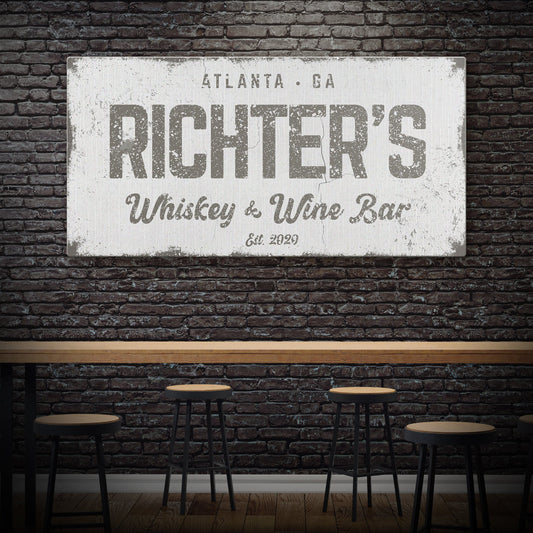 Personalized Whiskey and Wine Bar Sign: Custom Bar Signs for Home Bar – Perfect Man Cave Wall Decor & Ideal Gift for Wine Lovers