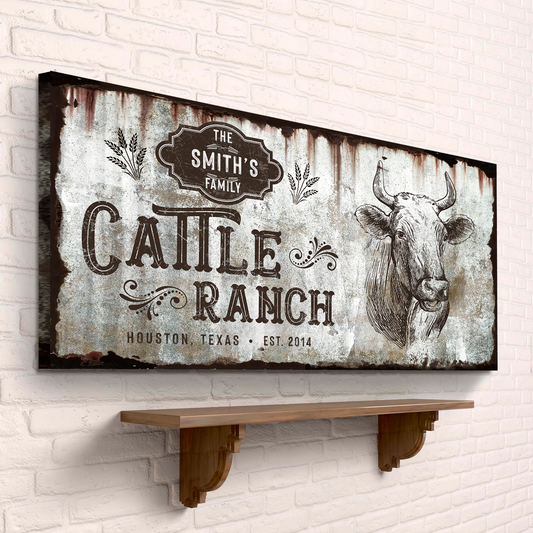 Vintage Cattle Ranch Sign