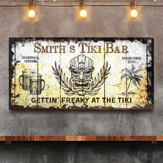 Personalized Tiki Bar Sign: Custom Bar Signs for Home Bar – Ideal For Your Basement Bar Or Man Cave Decor