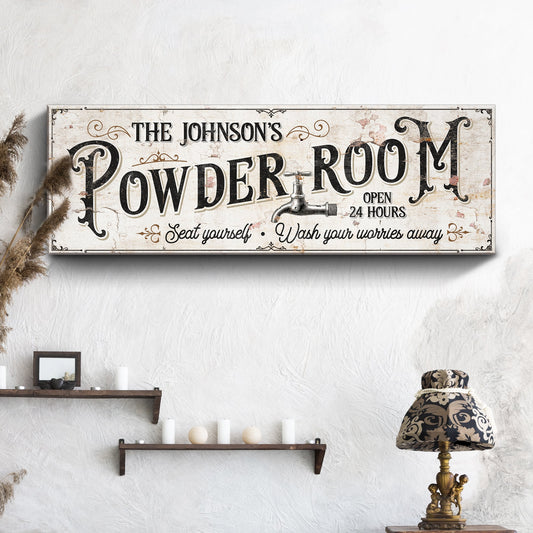 Personalized Powder Room Sign