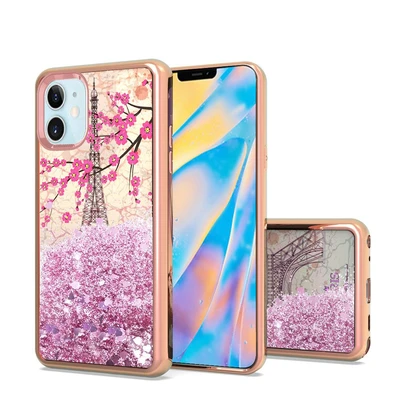 iPhone 12 5.4 Water Quicksand Glitter Case