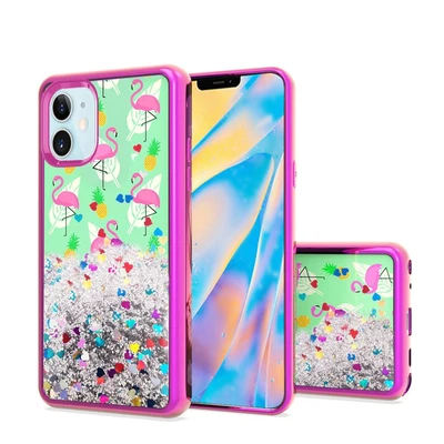 iPhone 12 5.4 Water Quicksand Glitter Case