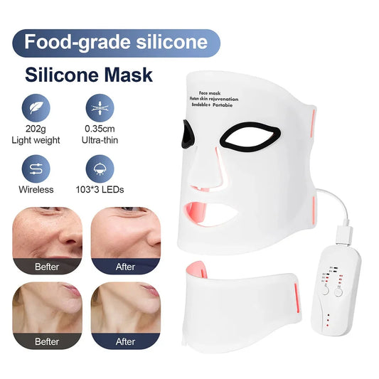7-Color Silicone LED Face & Neck Mask