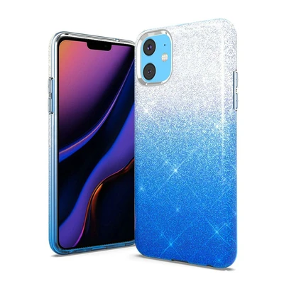 iPhone 11 Two Tone Glitter Hybrid Case