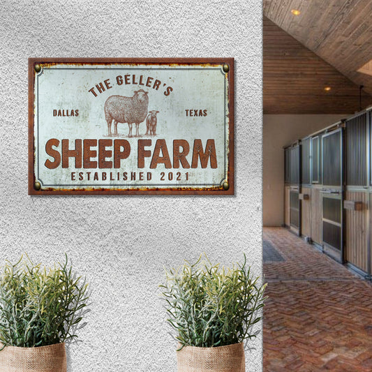 Sheep Farm Sign III