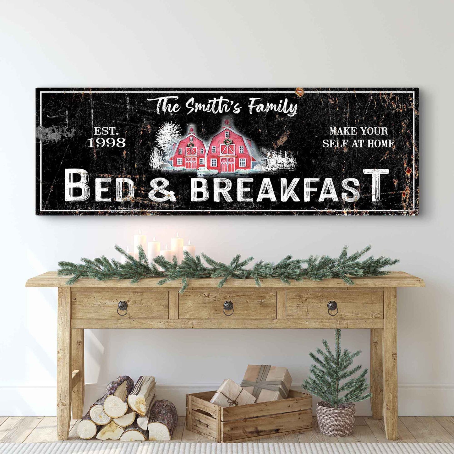Christmas Bed & Breakfast Sign