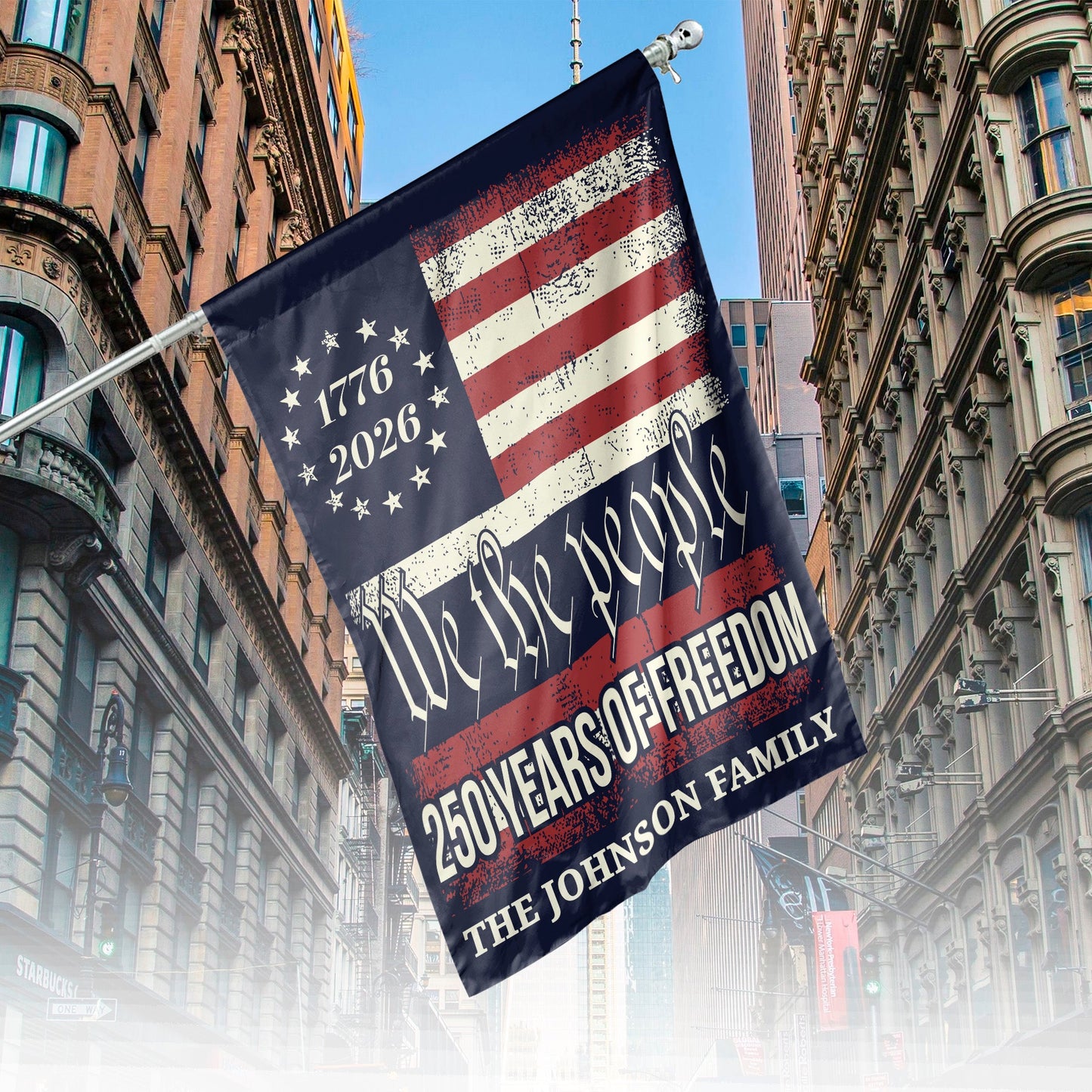Personalized 250 Years Of Freedom Flag | Happy 250th Birthday USA Flag | America 250th Anniversary Flag | Patriotic 4th Of July House Flag Garden Flag 682490