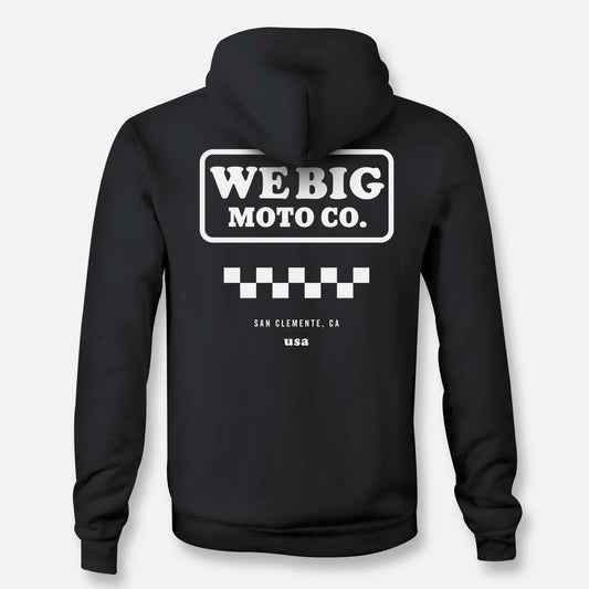 WEBIG MOTO CO ZIP HOODIE BLACK