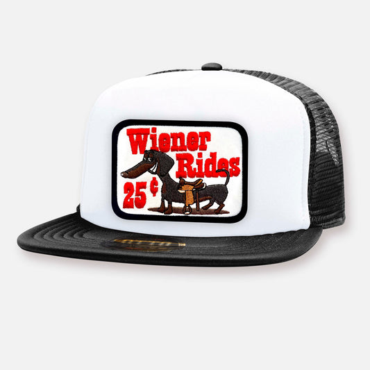WIENER RIDES FLAT BILL PATCH HAT
