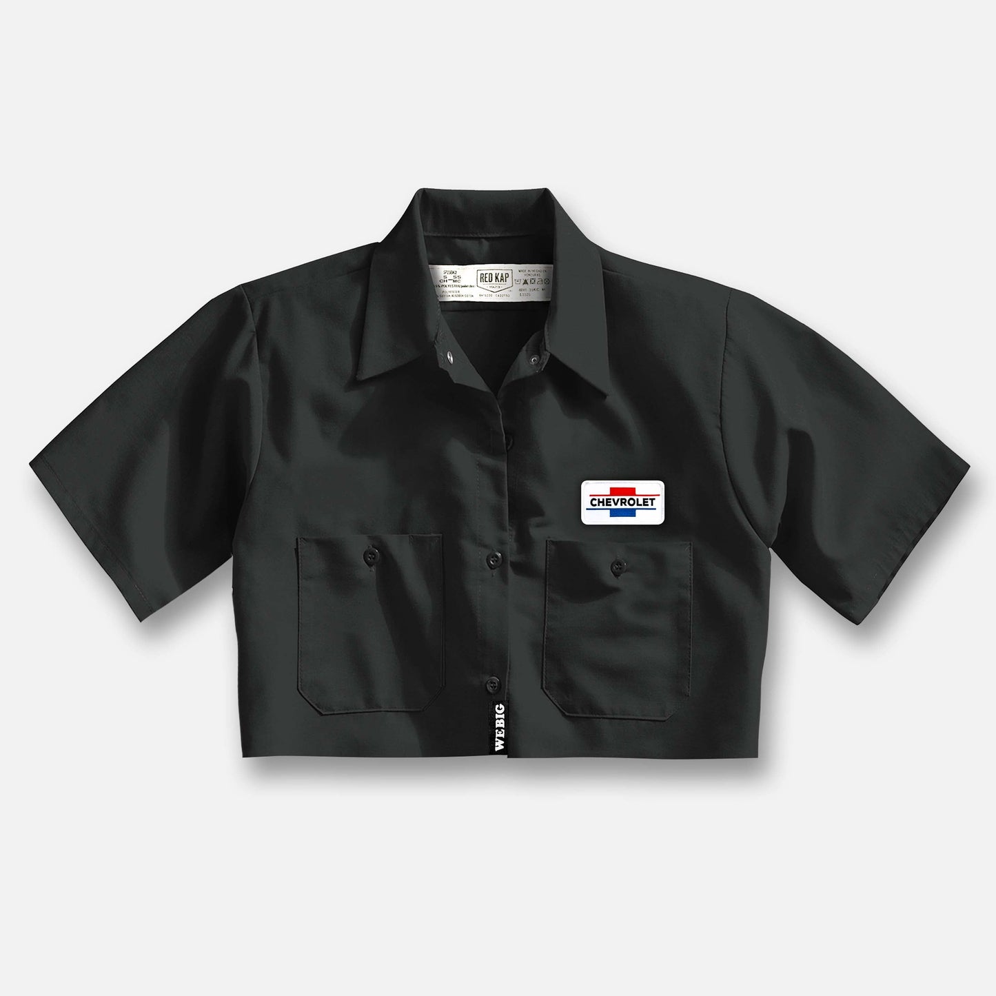 WOMENS CHEVY CROP MECHANICS SHIRT