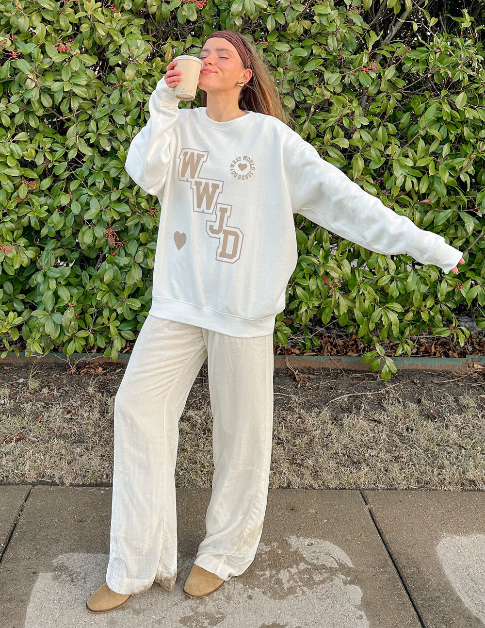 WWJD Varsity Unisex Crewneck