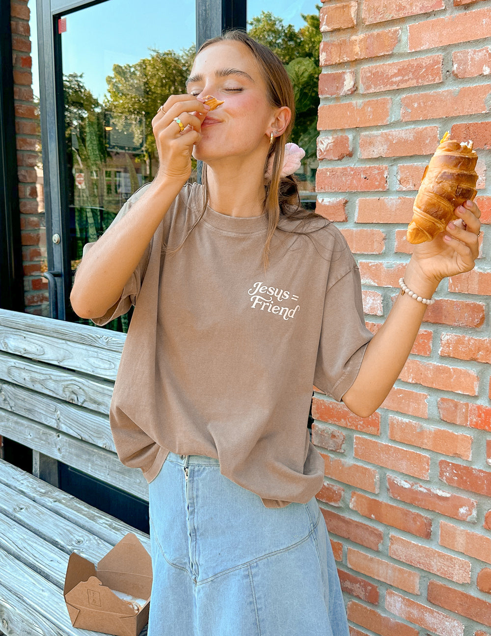 What a Friend in Jesus Brown Unisex Tee