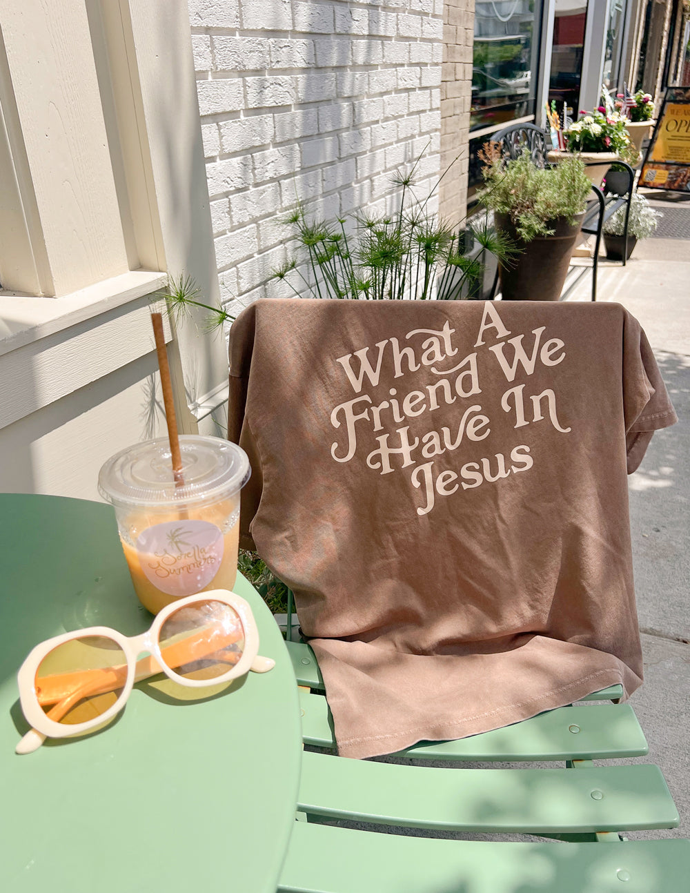 What a Friend in Jesus Brown Unisex Tee