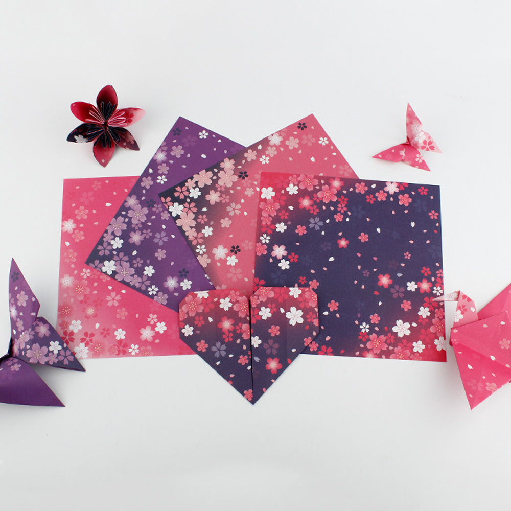 Double-sided Japanese Floral Origami Paper