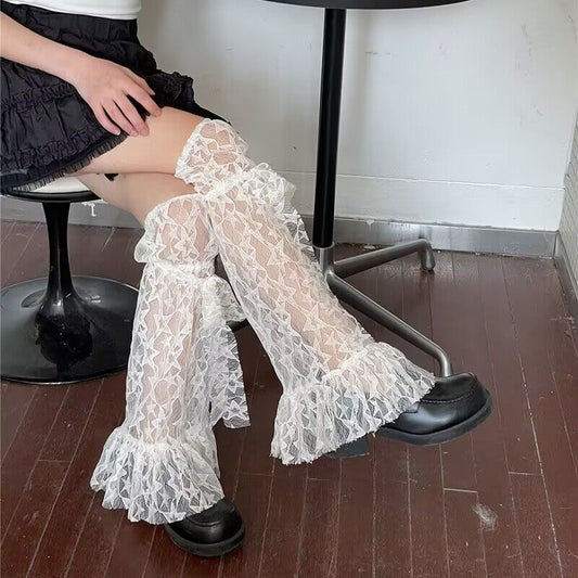 Girl Sweet Girl Foot Sock Lolita Cute XINGX Thin Lace Leg Warmer