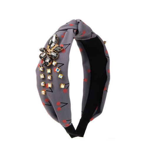 Cherry Print Mid-Knot Headband Wild Style