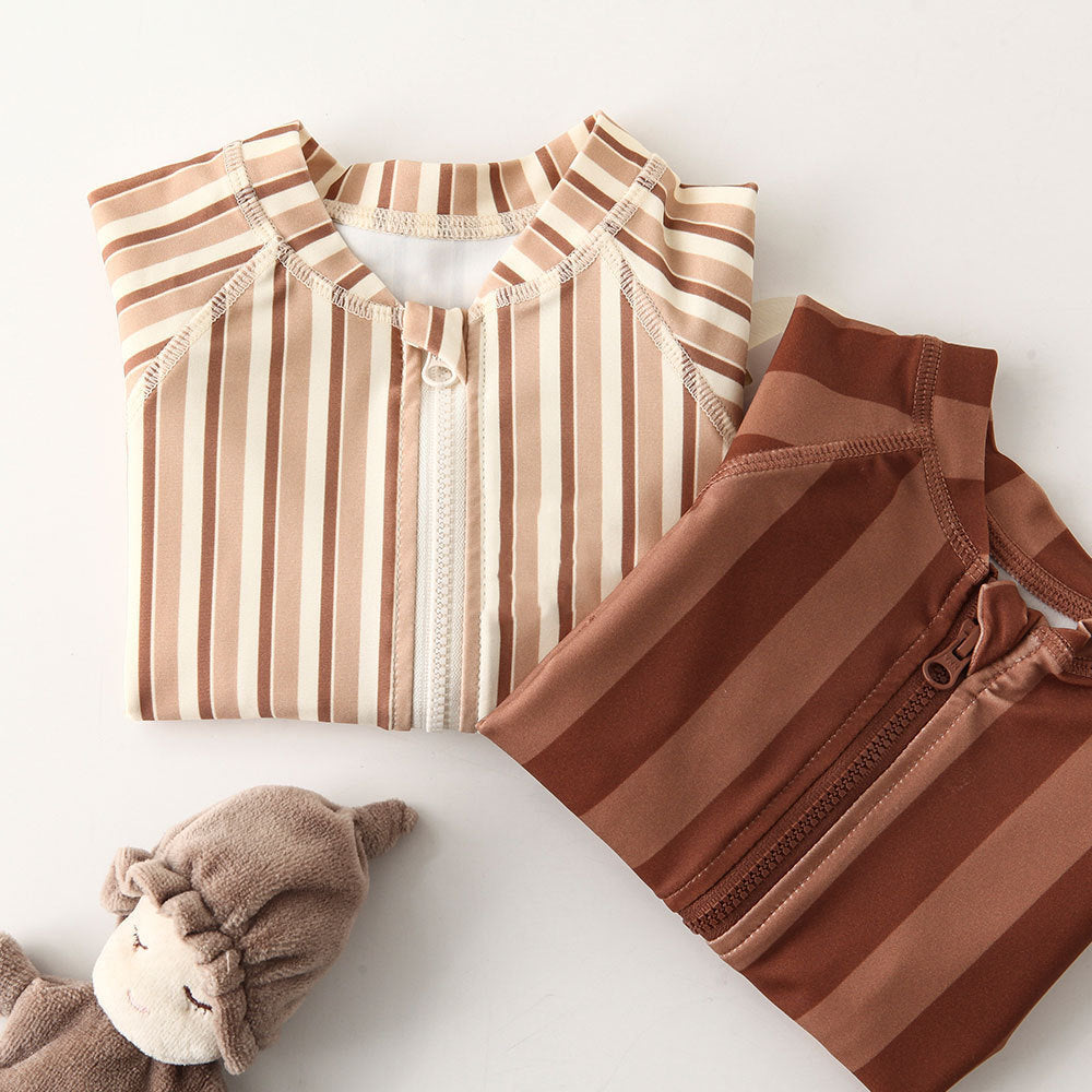 Boys And Girls Baby Short Sleeve Quick-drying Printing One-piece Swimsuit