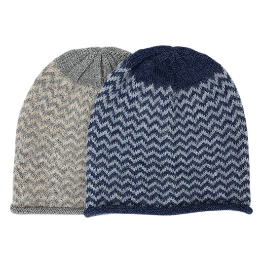 Harbor Chevron Knit Alpaca Beanie