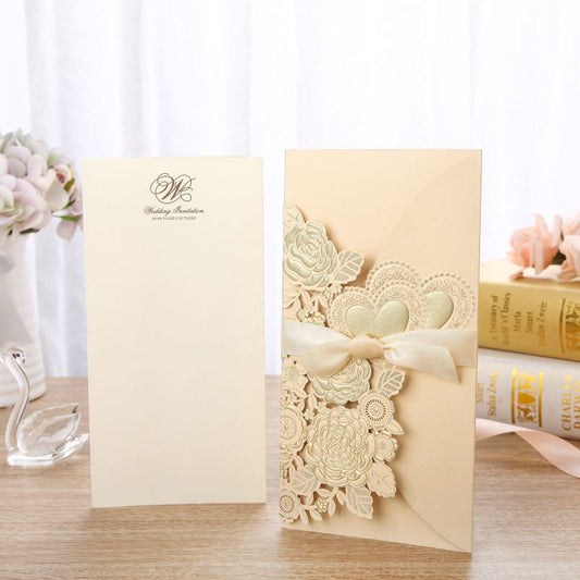 Chinese Style Ribbon Wedding Invitation