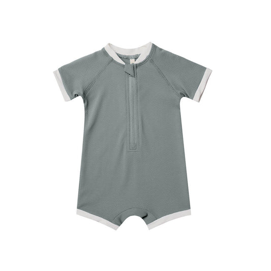 Boys And Girls Baby Short Sleeve Quick-drying Printing One-piece Swimsuit