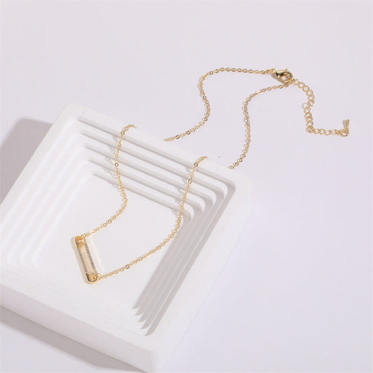 Zircon Pendant Clip 14k Necklace