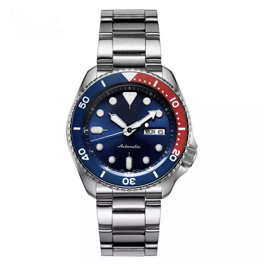 Men's Casual Quartz Watch with Spiral Crown and Folding Buckle