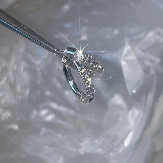 Geometric Rhinestone Zircon Simple Ear Clip